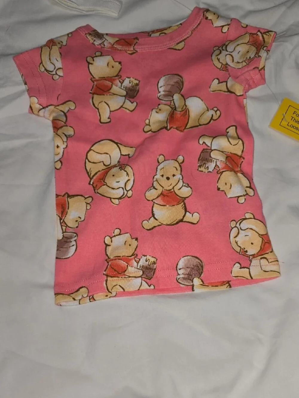 Disney Pink & White Winnie the Pooh 2-Piece Pajama Sets